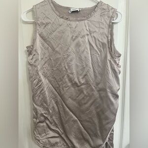 Vince silk tank top size xsmall rough edge champagne silk